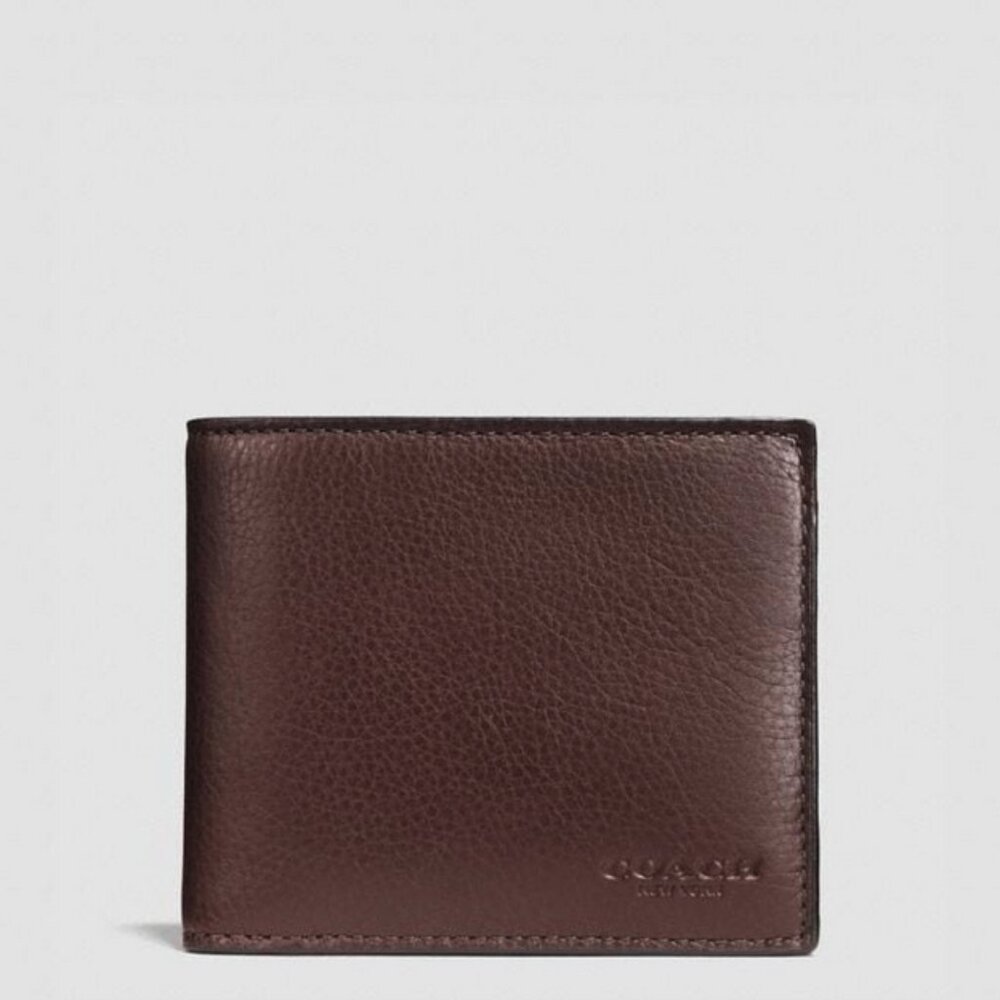 Coach 3 in 1 Compact ID Wallet F74991 Mahogany Sport Calf Leather $178 - Picture 8 of 9